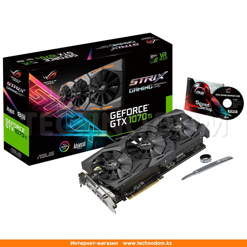 Видеокарта ASUS Nvidia GeForce GTX 1070 Ti 8Gb (DVI+2*HDMI+2*DP)(ROG-STRIX-GTX1070TI-A8G-GAMING) - фото #9, Technodom.kz