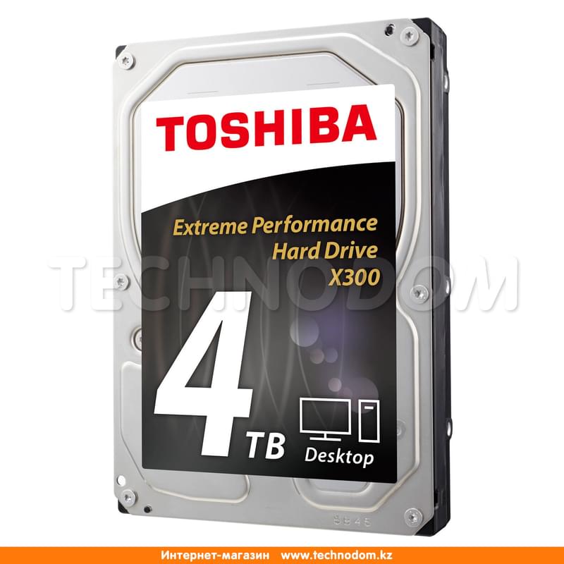 Внутренний HDD 3.5" 4TB Toshiba X300 High-Performance SATA-III (HDWE140UZSVA) - фото #0, Technodom.kz