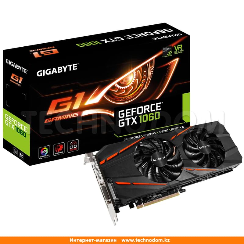Gigabyte Nvidia GeForce GTX 1060 6Gb GAMING 6G DVI HDMI 3 DP GV N1060G1 GAMING 6GD