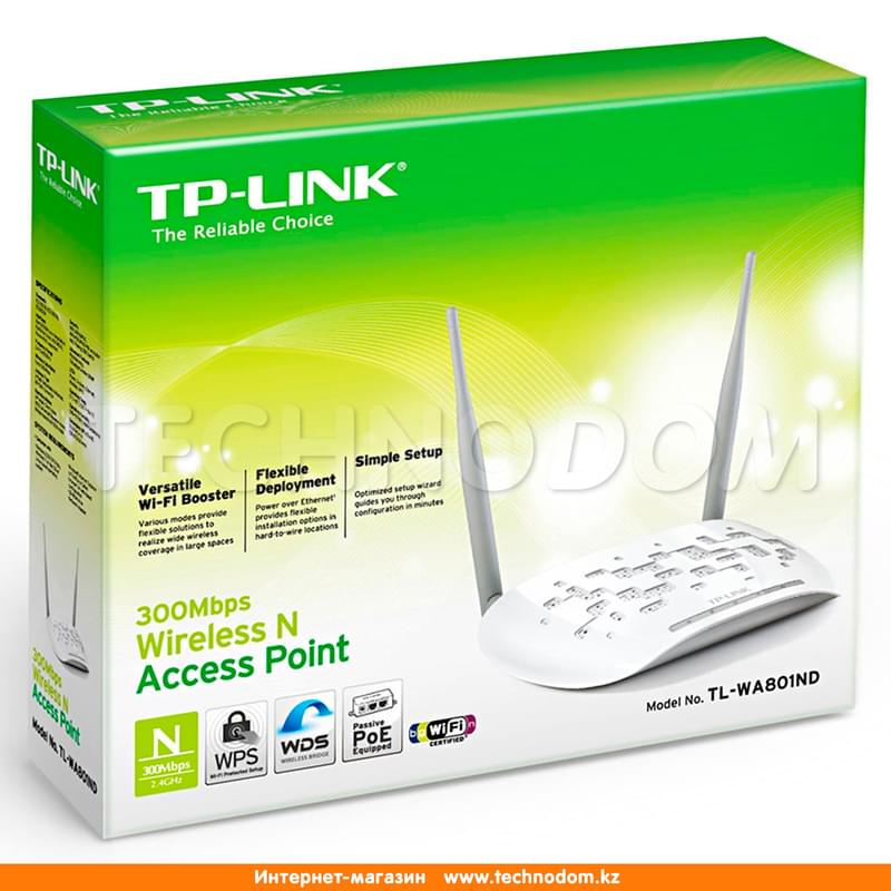 Беспроводная точка доступа, TP-Link TL-WA801ND, до 300Mbps (TL-WA801ND) - фото #4, Technodom.kz