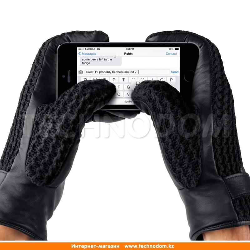 Кожаные перчатки MUJJO, Сrochet Touchscreen 9 (MUJJO-GLLT-020-90) - фото #3, Technodom.kz