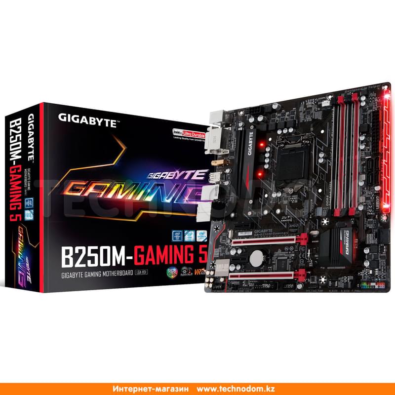 Gigabyte GA B250M Gaming 5 r.1 LGA1151 4DDR4 PCI E 2x16 2x1 HDMI DVI D mATX