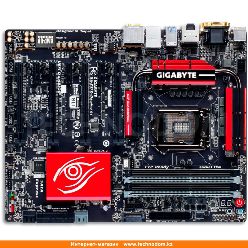 Материнская плата Gigabyte GA-Z97X Gaming GT LGA1150 4DDR3 PCI-E 4x16 3x1 (HDMI+DP+DVI-D+VGA) ATX - фото #2, Technodom.kz