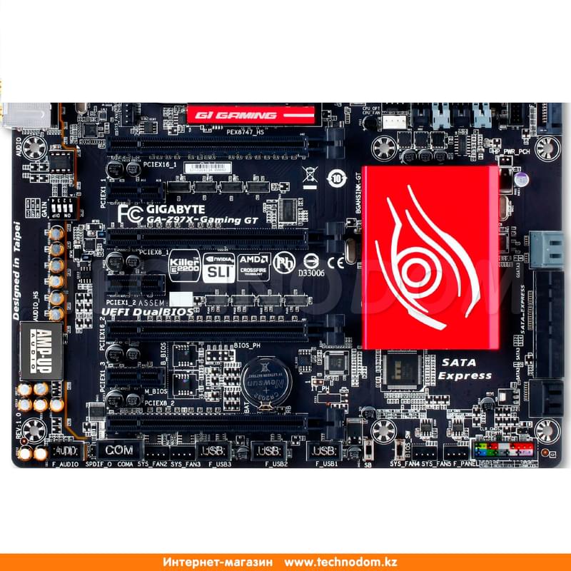 Материнская плата Gigabyte GA-Z97X Gaming GT LGA1150 4DDR3 PCI-E 4x16 3x1 (HDMI+DP+DVI-D+VGA) ATX - фото #3, Technodom.kz