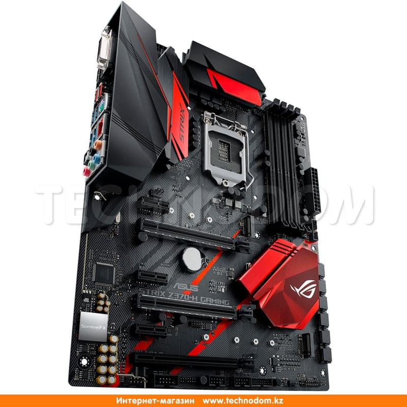 Материнская плата Asus ROG STRIX Z370-H Gaming LGA1151 4DDR4 PCI-E 3x16 3x1 (HDMI+DVI-D) ATX - фото #2, Technodom.kz