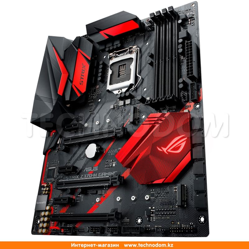 Материнская плата Asus ROG STRIX Z370-H Gaming LGA1151 4DDR4 PCI-E 3x16 3x1 (HDMI+DVI-D) ATX - фото #3, Technodom.kz