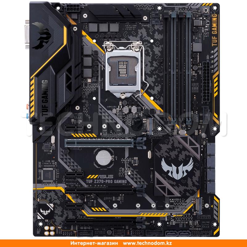 Материнская плата Asus TUF Z370-PRO Gaming LGA1151 4DDR4 PCI-E 3x16 3x1 (HDMI+DVI-D) ATX - фото #0, Technodom.kz