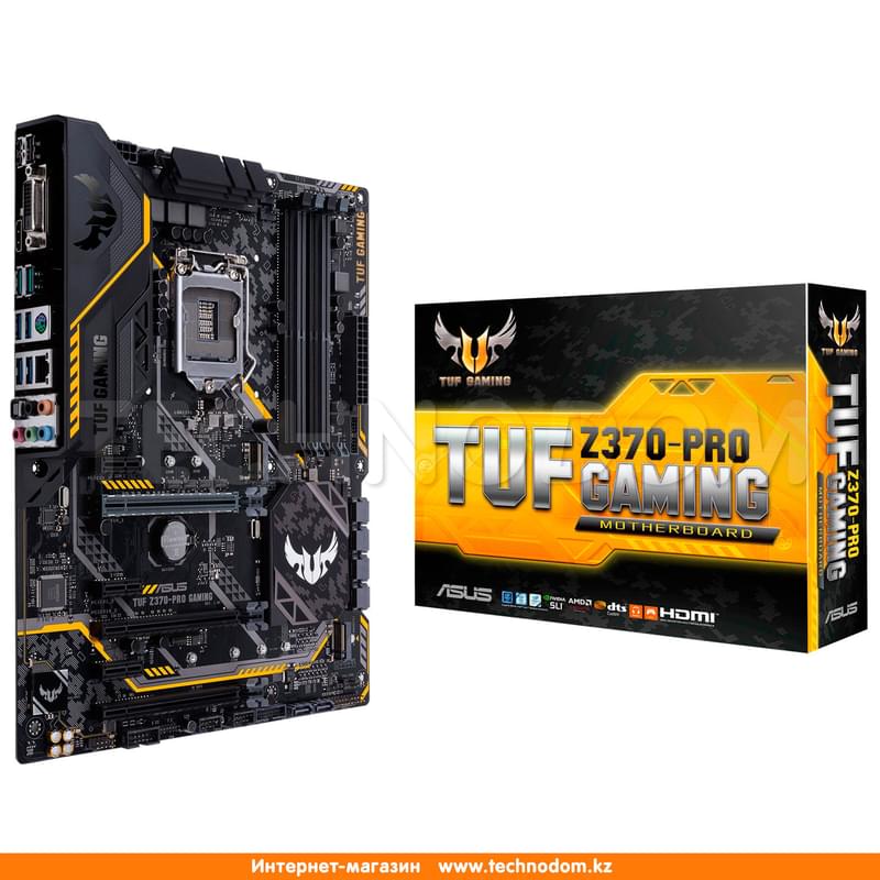 Материнская плата Asus TUF Z370-PRO Gaming LGA1151 4DDR4 PCI-E 3x16 3x1 (HDMI+DVI-D) ATX - фото #6, Technodom.kz