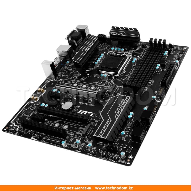 Материнская плата MSI H270 PC Mate LGA1151 4DDR4 PCI-E 2x16 3x1 (HDMI+DVI-D+VGA) ATX - фото #3, Technodom.kz