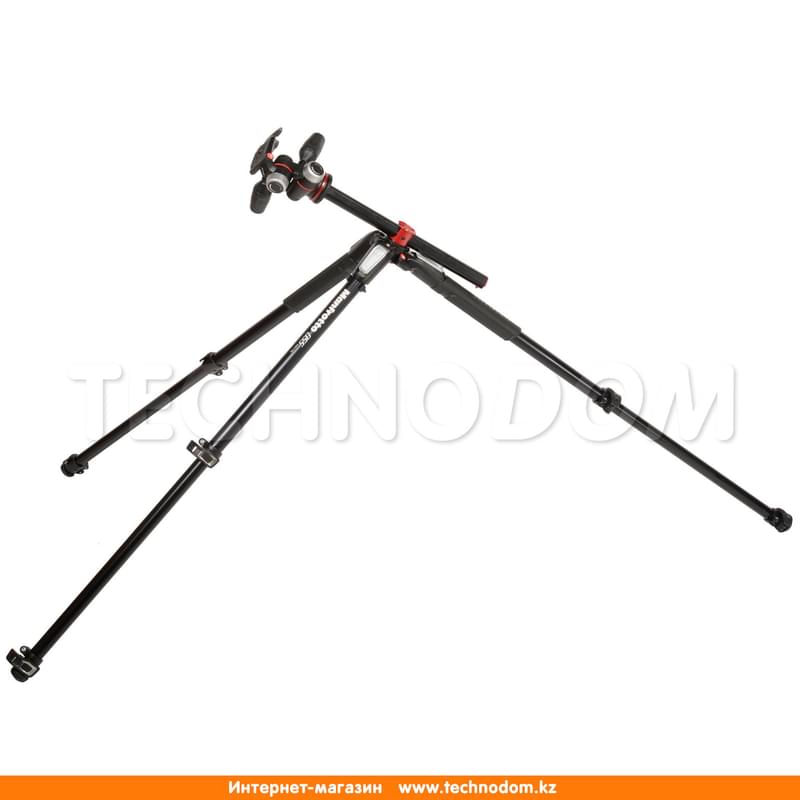 Штатив MANFROTTO 055 алюминиевый 3-секционный с 3-осевой головкой (MK055XPRO3-3W) - фото #4, Technodom.kz