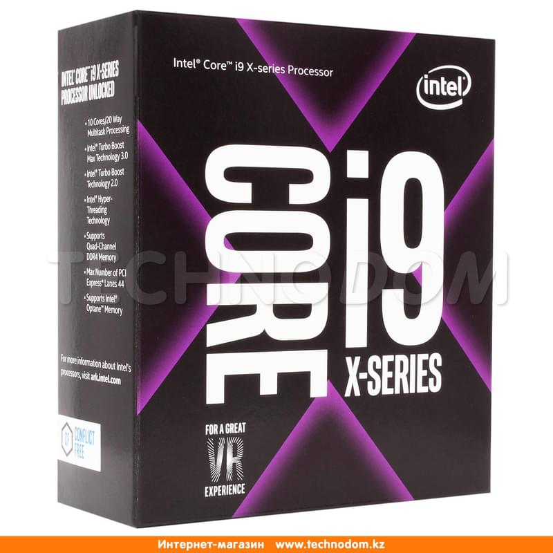 Процессор Intel Core i9-7940X (C14/T28, 19.25M Cache, 3.1 up to 4.3GHz) LGA2066 BOX - фото #0, Technodom.kz