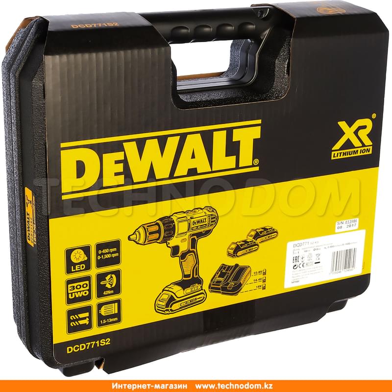 Шуруповерт аккумуляторный DeWALT DCD771S2 LAKA - фото #3, Technodom.kz