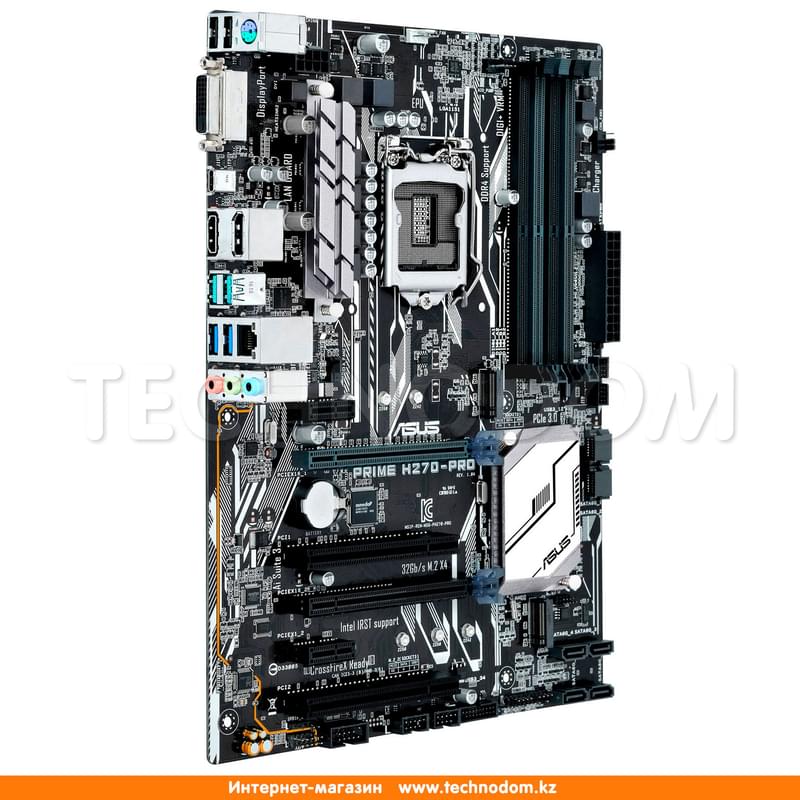 Материнская плата Asus PRIME H270-PRO LGA1151 4DDR4 2xPCI-E (HDMI+DP+DVI) ATX - фото #2, Technodom.kz