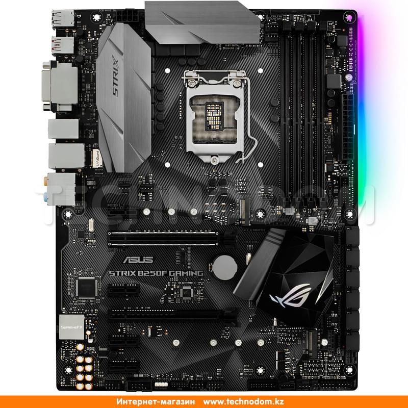 Материнская плата Asus STRIX B250F Gaming LGA1151 4DDR4 2xPCI-E (HDMI+DP+DVI) ATX - фото #4, Technodom.kz Материнская плата Asus STRIX B250F Gaming LGA1151 4DDR4 2xPCI-E (HDMI+DP+DVI) ATX - фото #4, Technodom.kz