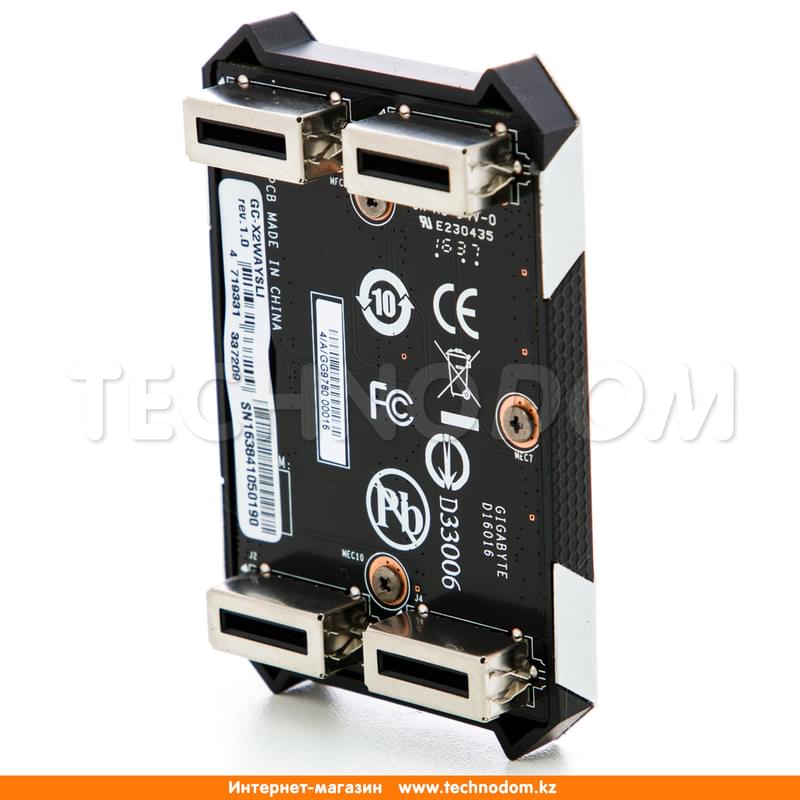 SLI-мост Gigabyte GC-X2WAYSLI 1.0 PCI-E Xtreme Gaming SLI HB bridge (1 slot spacing) - фото #2, Technodom.kz