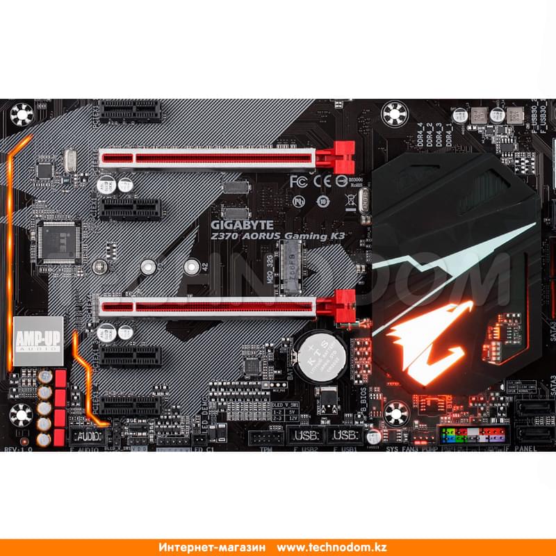 Материнская плата Gigabyte Z370 AORUS Gaming K3 LGA1151 4DDR4 PCI-E 2x16 4x1 (HDMI+DVI-D) ATX - фото #3, Technodom.kz