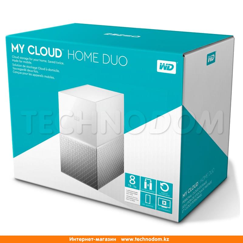 Сетевой RAID-накопитель WD My Cloud Home Duo 8TB 2xHDD 8ТБ 3.5" USB 3.0 Ethernet WDBMUT0080JWT-EESN - фото #4, Technodom.kz