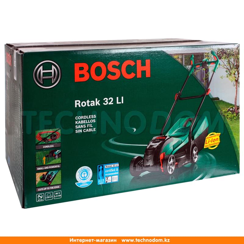 Газонокосилка Bosch ROTAK 32 LI 0600885D06, аккумуляторная - фото #4, Technodom.kz