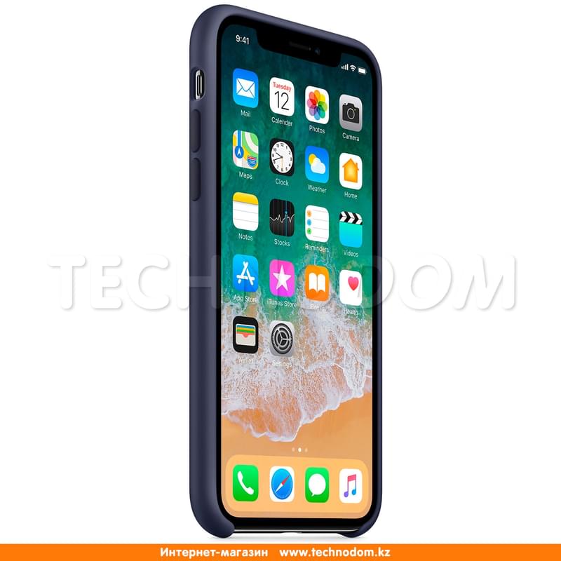 Чехол для iPhone X Apple, Силикон, Midnight Blue (MQT32ZM/A) - фото #1, Technodom.kz