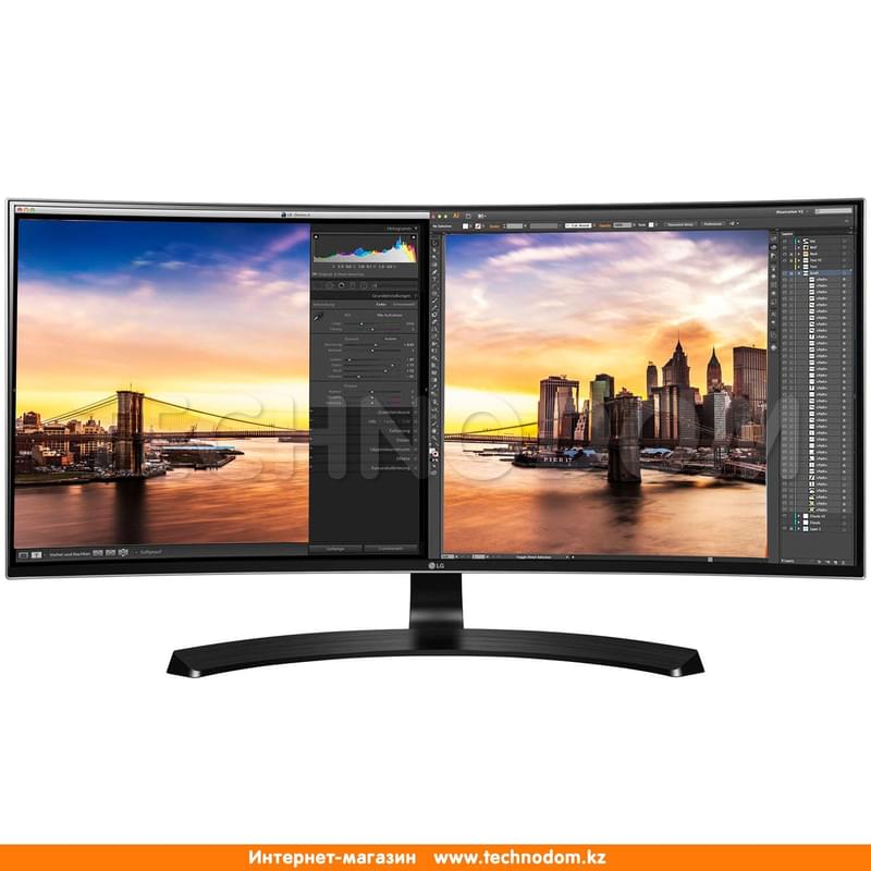 Монитор Профессиональный 34" LG 34UC88 3440х1440 21:9 IPS 60ГЦ (2HDMI+DP) Curved Black - фото #0, Technodom.kz