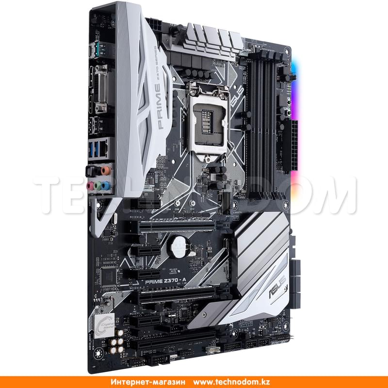 Материнская плата Asus PRIME Z370-A LGA1151 4DDR4 PCI-E 3x16 4x1 (HDMI+DP+DVI-D) ATX - фото #1, Technodom.kz