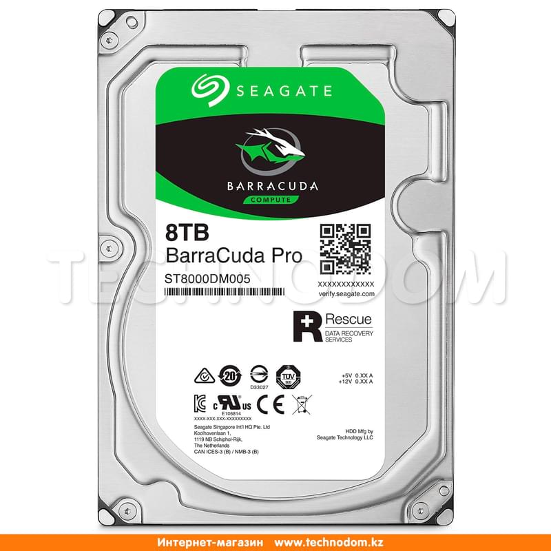Внутренний HDD 3.5" 8TB Seagate BarraCuda Pro HDD SATA-III (ST8000DM005) - фото #0, Technodom.kz