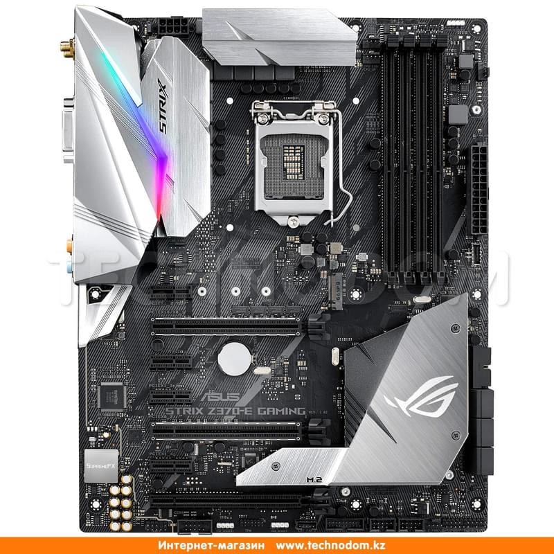Материнская плата Asus ROG STRIX Z370-E GAMING LGA1151 4DDR4 PCI-E 3x16 4x1 (HDMI+DP+DVI-D) ATX - фото #0, Technodom.kz