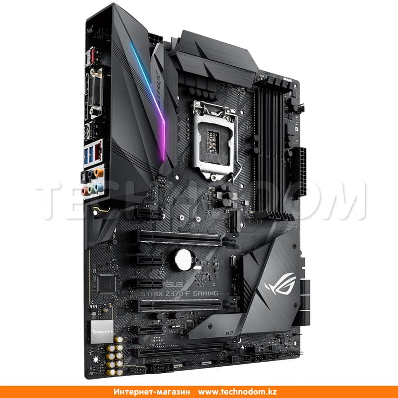 Материнская плата Asus ROG STRIX Z370-F GAMING LGA1151 4DDR4 PCI-E 3x16 4x1 (HDMI+DP+DVI-D) ATX - фото #1, Technodom.kz