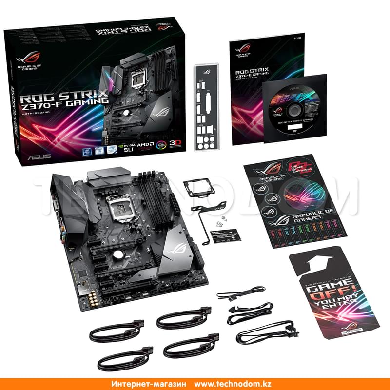 Материнская плата Asus ROG STRIX Z370-F GAMING LGA1151 4DDR4 PCI-E 3x16 4x1 (HDMI+DP+DVI-D) ATX - фото #9, Technodom.kz