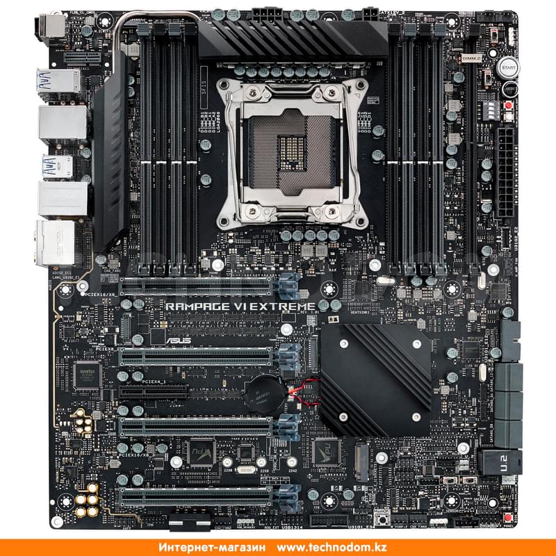 Материнская плата Asus RAMPAGE VI EXTREME X299 LGA2066 8DDR4 PCIe 4x16 1x4 EATX - фото #3, Technodom.kz