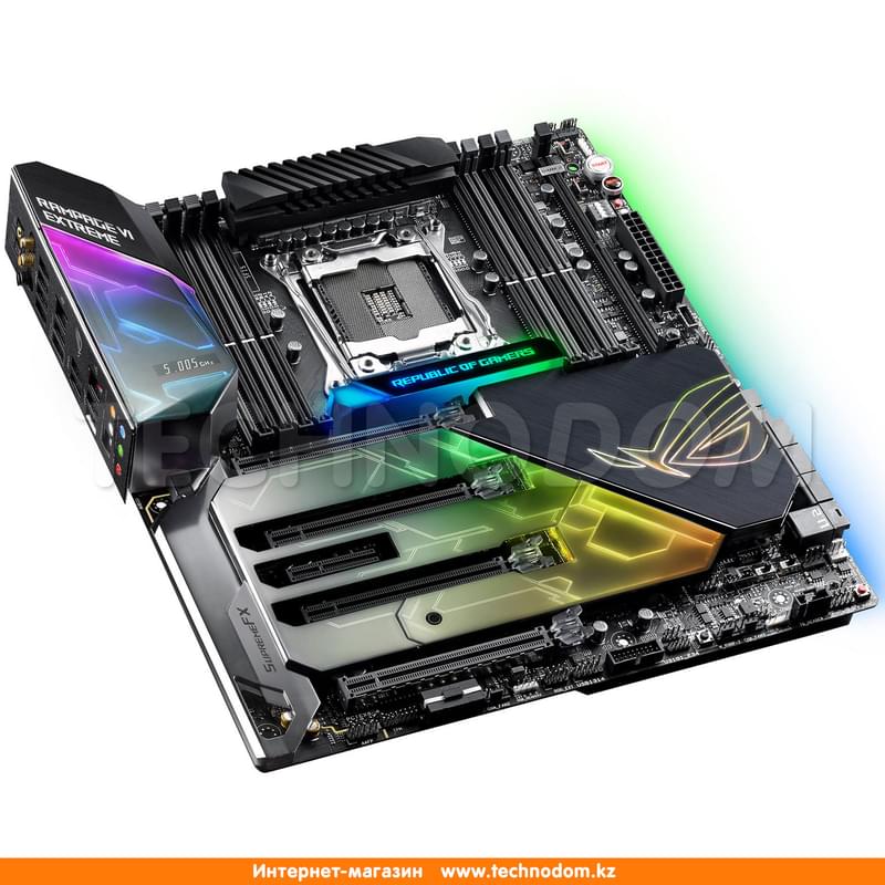 Материнская плата Asus RAMPAGE VI EXTREME X299 LGA2066 8DDR4 PCIe 4x16 1x4 EATX - фото #4, Technodom.kz