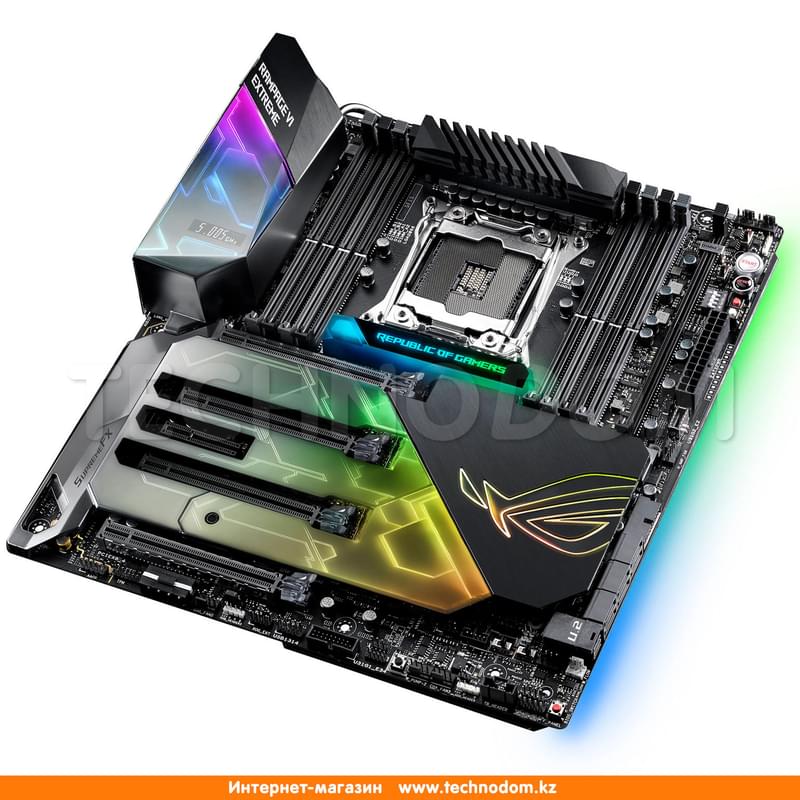 Материнская плата Asus RAMPAGE VI EXTREME X299 LGA2066 8DDR4 PCIe 4x16 1x4 EATX - фото #5, Technodom.kz