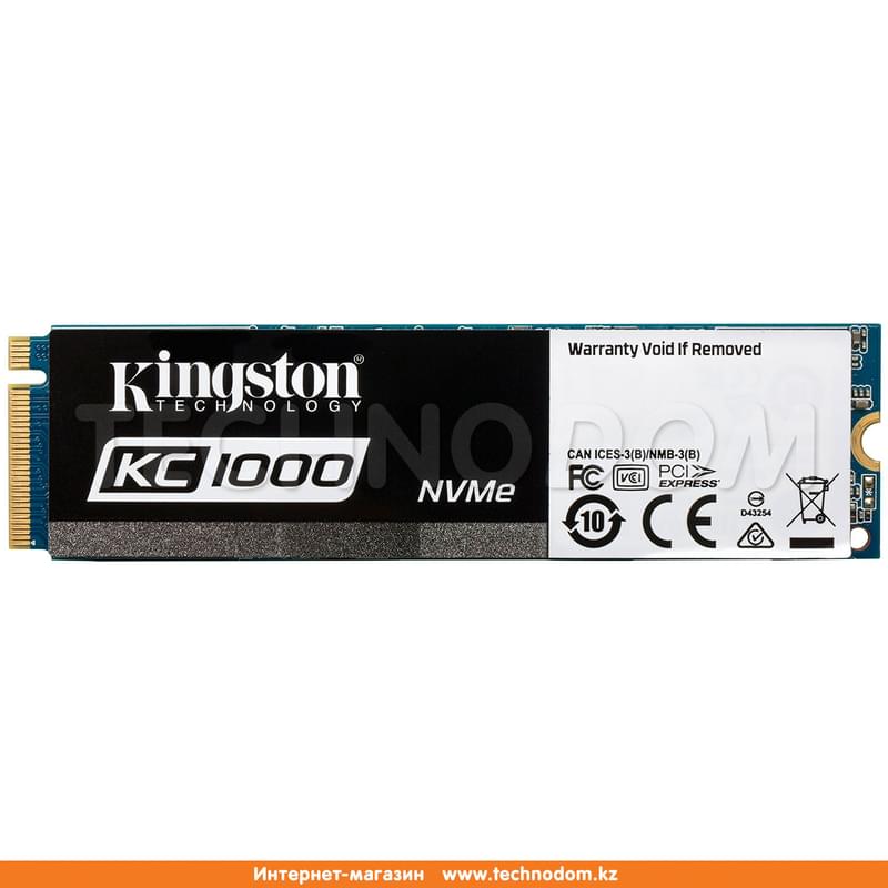 Внутренний SSD M.2 2280 960GB Kingston KC1000 PCIe 3.0 x4 NVMe MLC (SKC1000/960G) - фото #0, Technodom.kz