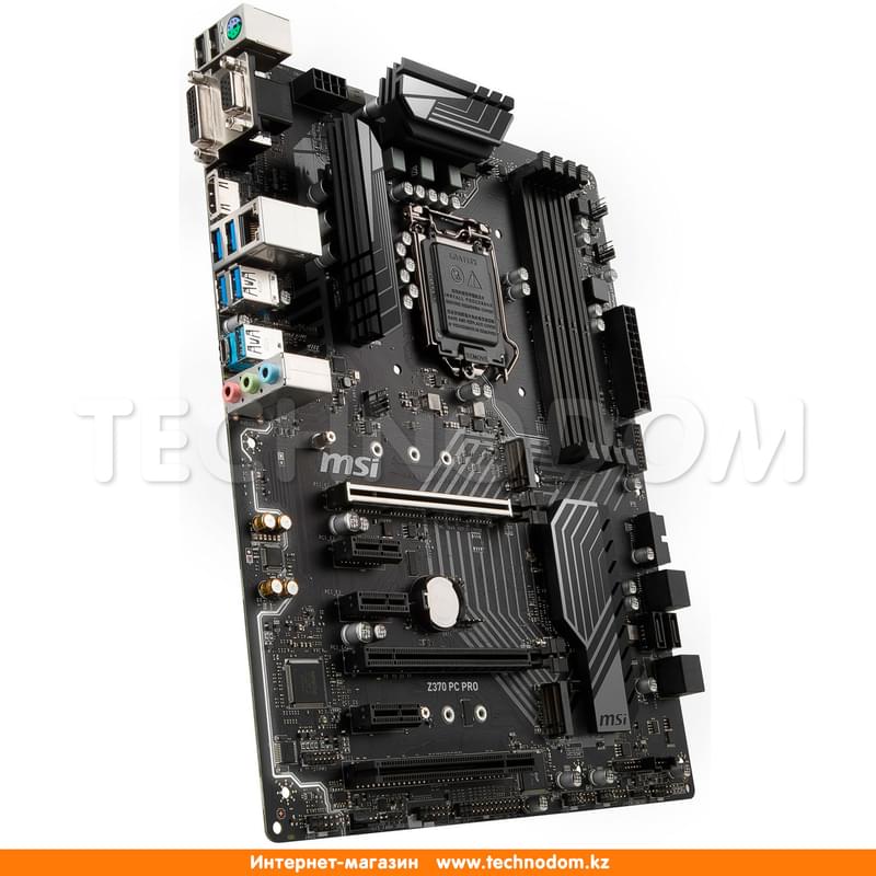 Материнская плата MSI Z370 PC PRO LGA1151 4DDR4 PCI-E 2x16 3x1 (HDMI+DVI-D+VGA) ATX - фото #1, Technodom.kz