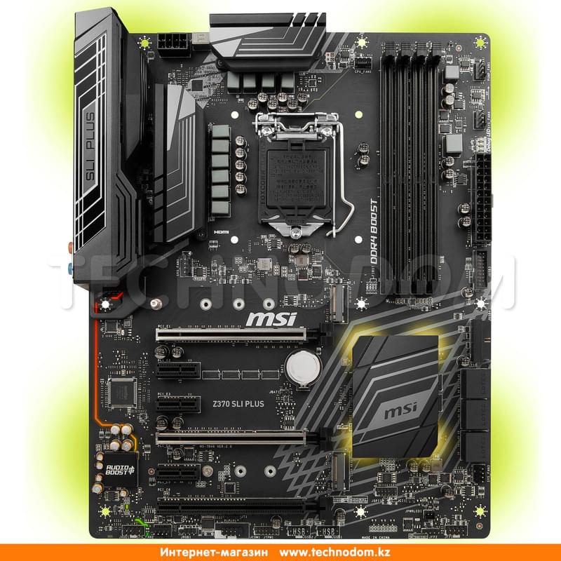 Материнская плата MSI Z370 SLI PLUS LGA1151 4DDR4 PCI-E 3x16 3x1 (HDMI+DVI-D) ATX - фото #0, Technodom.kz