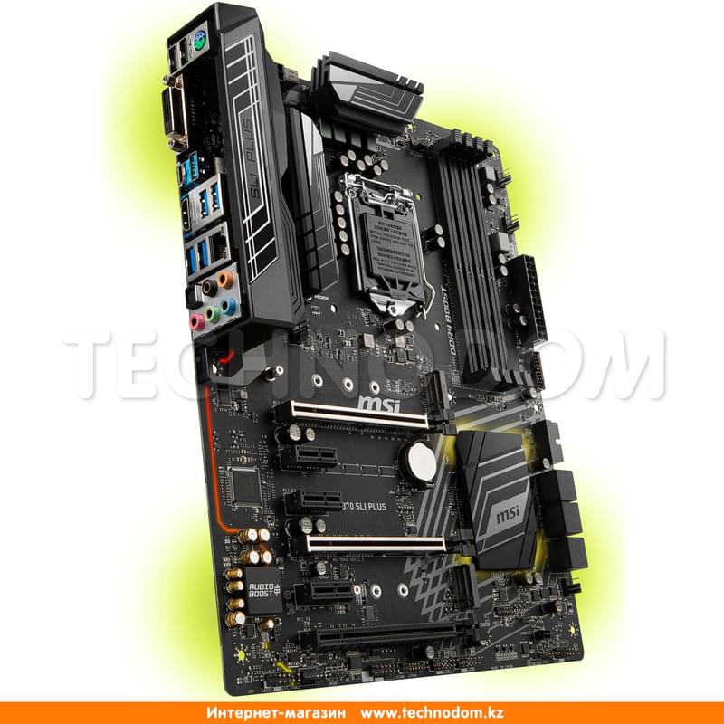 Материнская плата MSI Z370 SLI PLUS LGA1151 4DDR4 PCI-E 3x16 3x1 (HDMI+DVI-D) ATX - фото #1, Technodom.kz