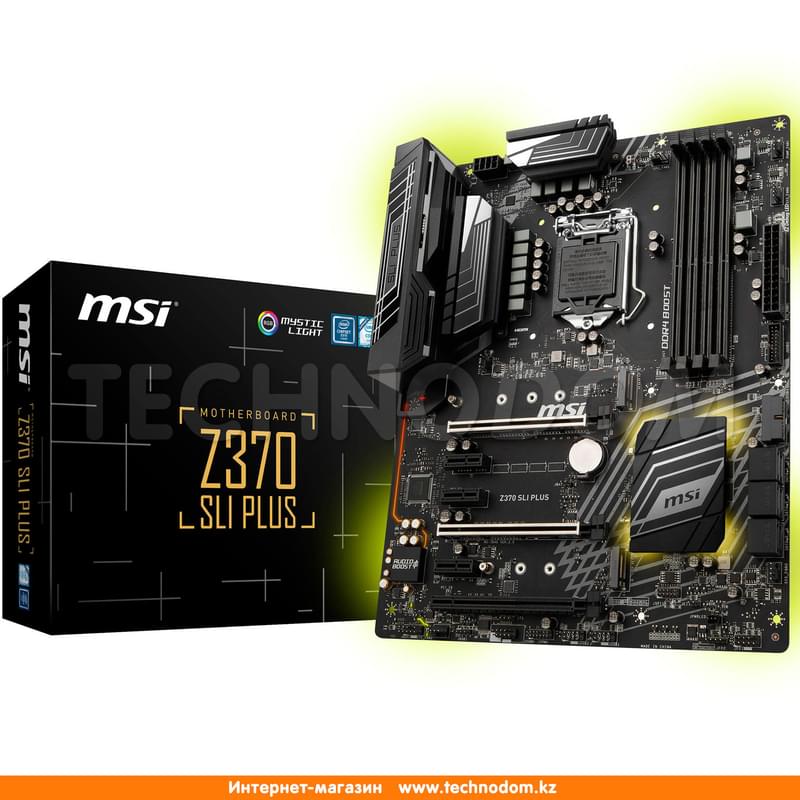 Материнская плата MSI Z370 SLI PLUS LGA1151 4DDR4 PCI-E 3x16 3x1 (HDMI+DVI-D) ATX - фото #5, Technodom.kz