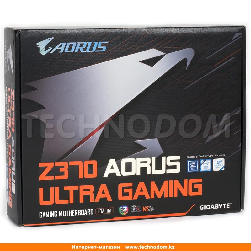 Материнская плата Gigabyte Z370 AORUS Ultra Gaming Gigabyte LGA1151 4xDDR4 PCIe 3x16 3x1(HDMI+DVI-D) - фото #13, Technodom.kz