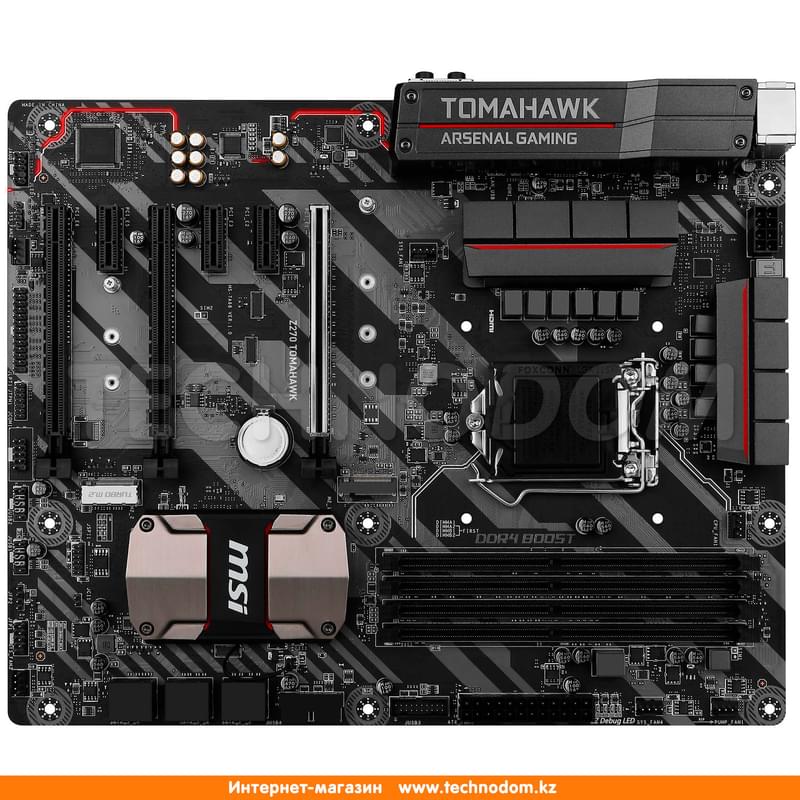 Материнская плата MSI Z370 TOMAHAWK Z370 LGA1151 4DDR4 PCI-E 3x16 3x1 (HDMI+DVI-D) ATX - фото #0, Technodom.kz