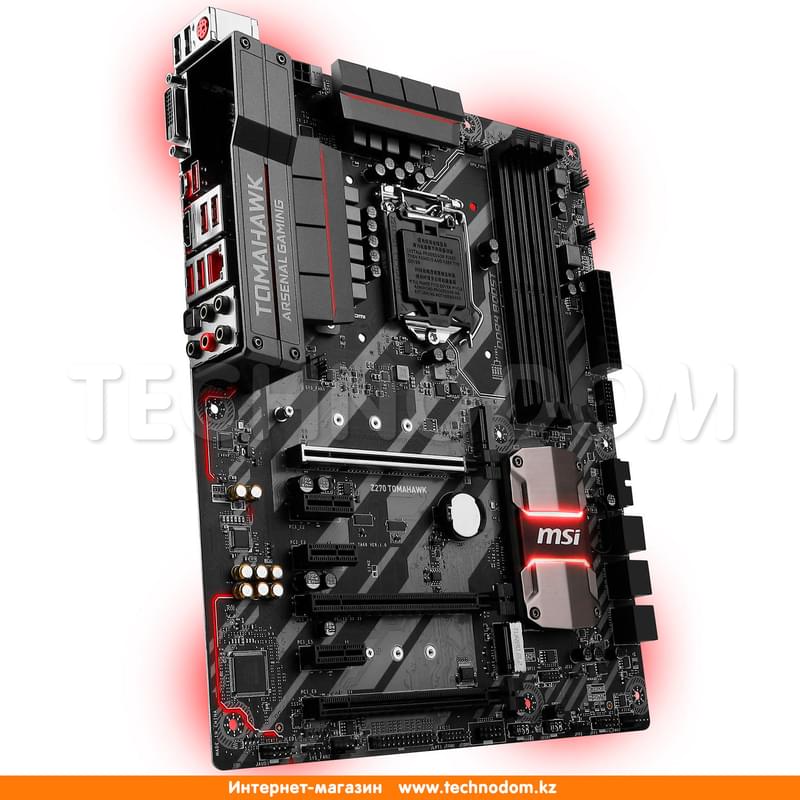 Материнская плата MSI Z370 TOMAHAWK Z370 LGA1151 4DDR4 PCI-E 3x16 3x1 (HDMI+DVI-D) ATX - фото #1, Technodom.kz