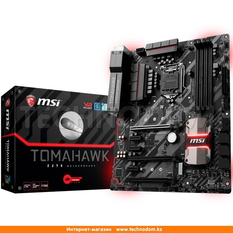 Материнская плата MSI Z370 TOMAHAWK Z370 LGA1151 4DDR4 PCI-E 3x16 3x1 (HDMI+DVI-D) ATX - фото #6, Technodom.kz