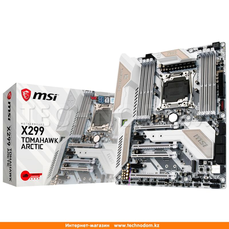 Материнская плата MSI X299 TOMAHAWK ARCTIC LGA2066 8DDR4 PCI-E 4x16 2x1 ATX - фото #4, Technodom.kz