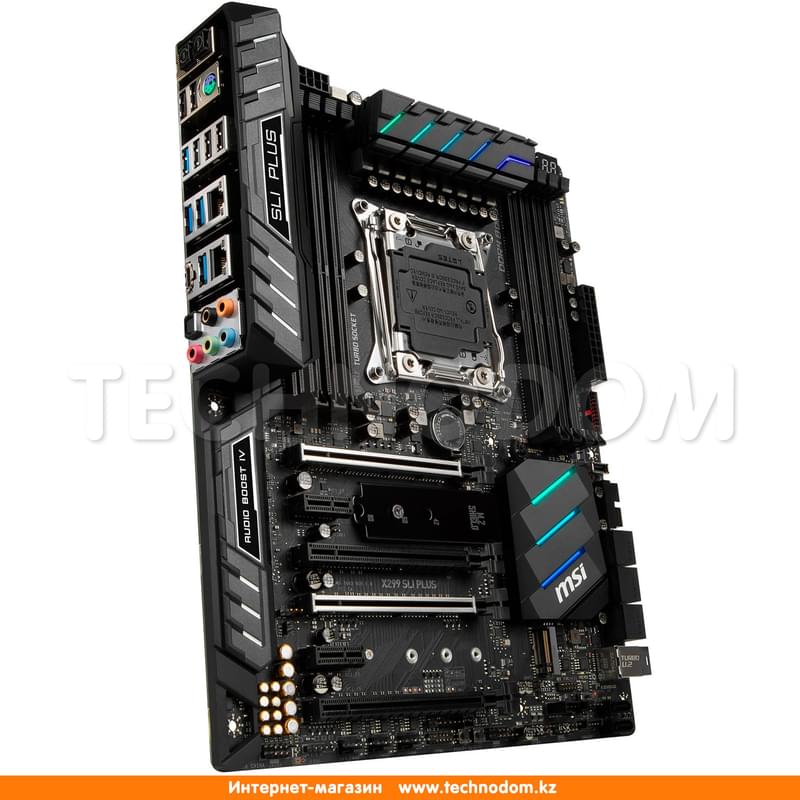 Материнская плата MSI X299 SLI PLUS LGA2066 8DDR4 PCI-E 4x16 2x1 ATX - фото #0, Technodom.kz