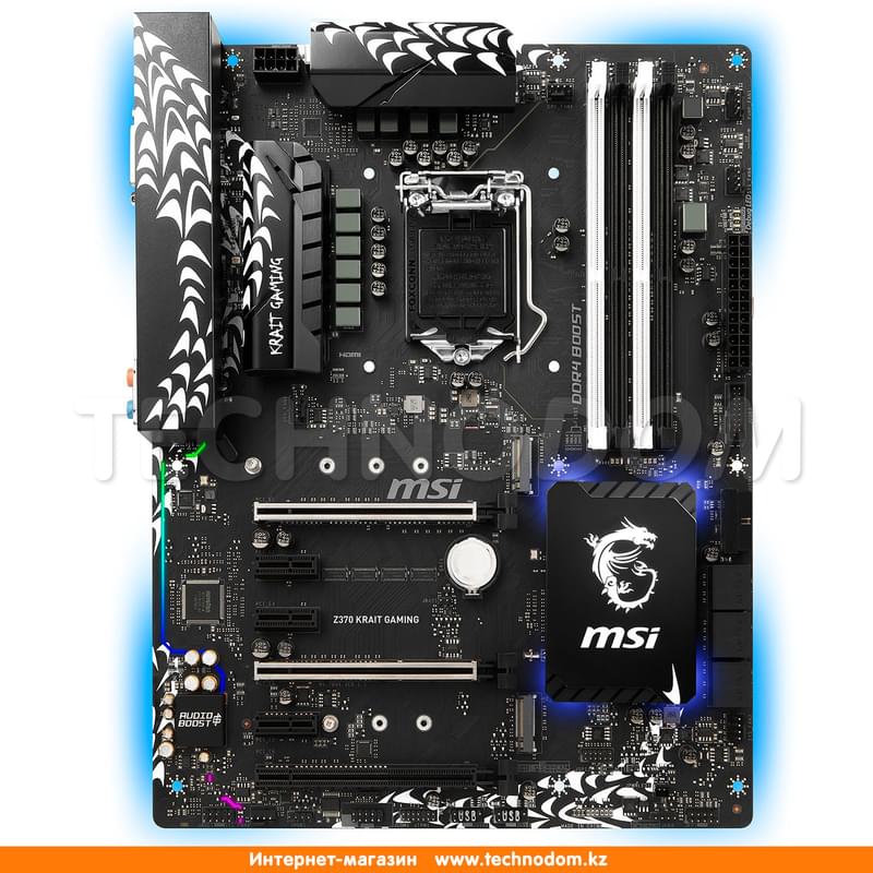 Материнская плата MSI Z370 KRAIT GAMING LGA1151 4DDR4 PCI-E 3x16 3x1 (HDMI+DVI-D) ATX - фото #0, Technodom.kz