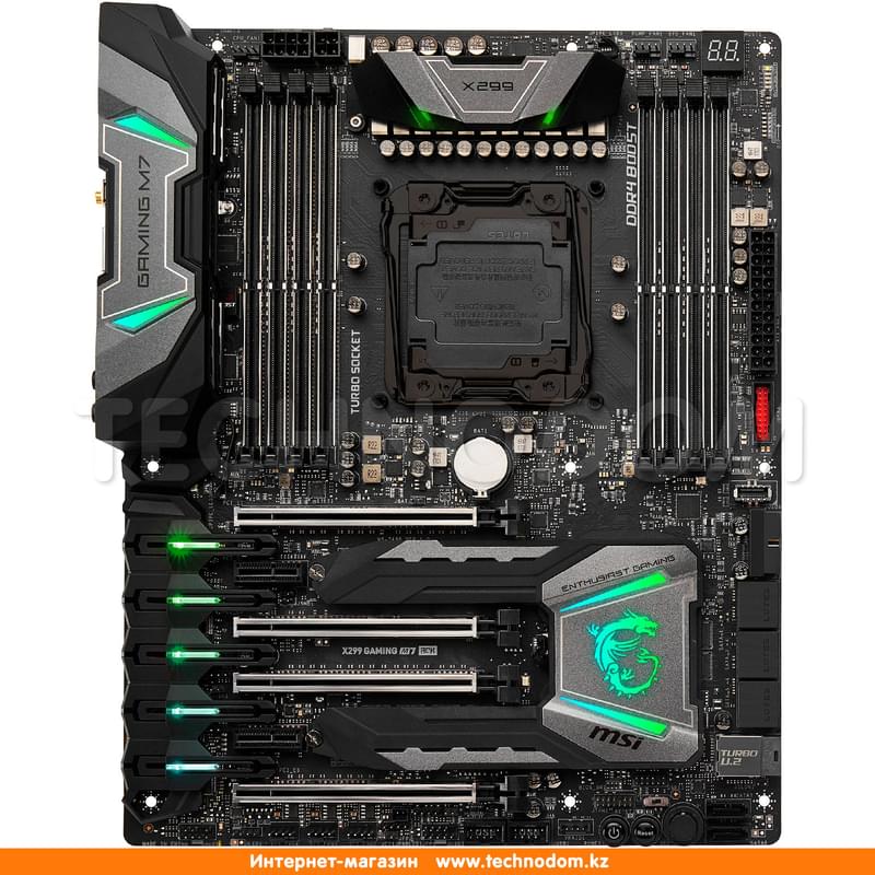 Материнская плата MSI X299 GAMING M7 ACK LGA2066 8xDDR4 PCI-E 4x16 2x1 ATX - фото #0, Technodom.kz