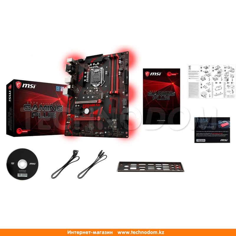 Материнская плата MSI Z370 GAMING PLUS LGA1151 4DDR4 PCI-E 2x16 4x1 (DP+DVI-D+VGA) ATX - фото #7, Technodom.kz