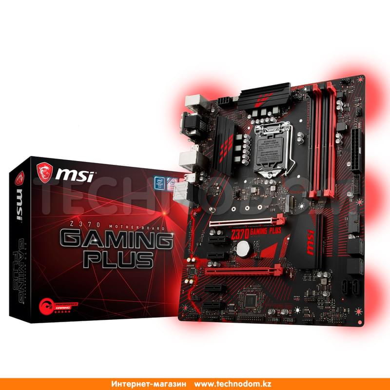 Материнская плата MSI Z370 GAMING PLUS LGA1151 4DDR4 PCI-E 2x16 4x1 (DP+DVI-D+VGA) ATX - фото #8, Technodom.kz