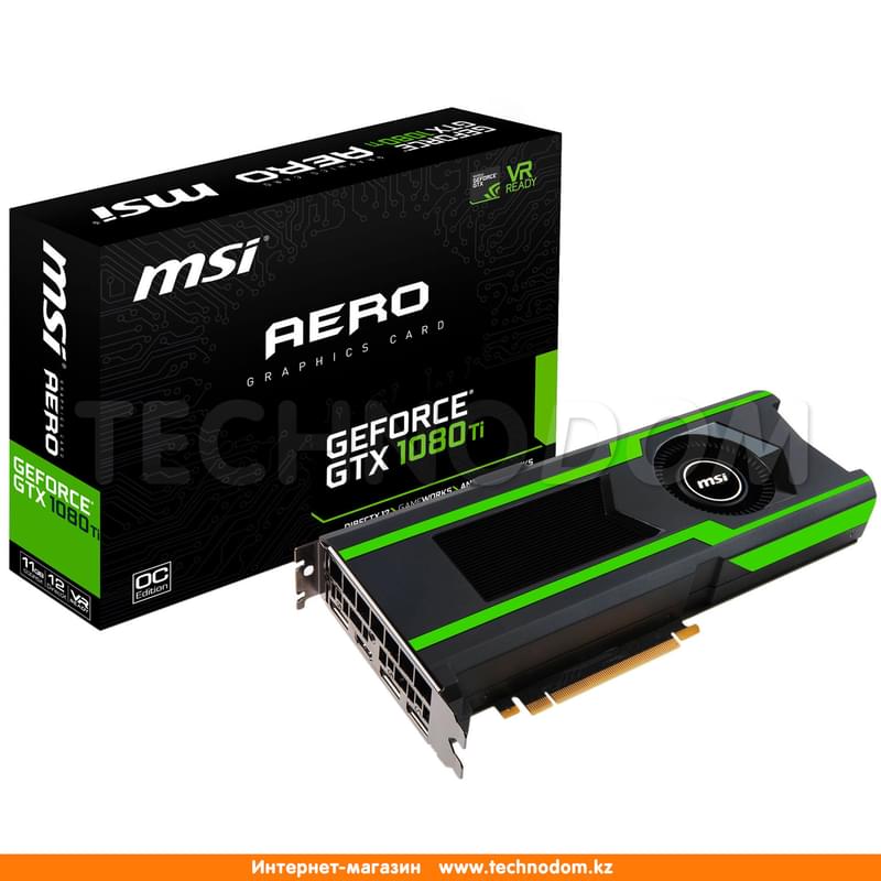 Видеокарта MSI GeForce GTX 1080 Ti AERO 11G OC 11Gb 352bit/G5X (HDMI+3DP) - фото #6, Technodom.kz