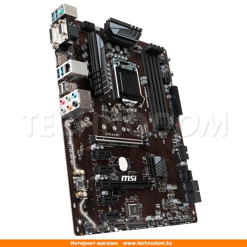 Материнская плата MSI Z370-A PRO LGA1151 4DDR4 PCI-E 2x16 4x1 (DP+DVI-D+VGA) ATX - фото #2, Technodom.kz