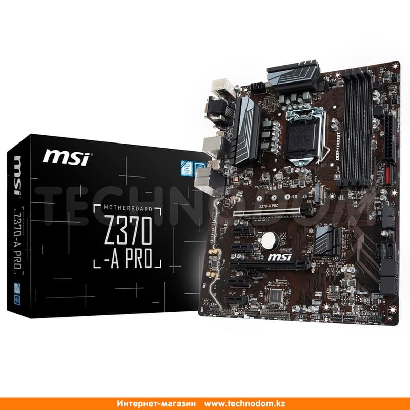 Материнская плата MSI Z370-A PRO LGA1151 4DDR4 PCI-E 2x16 4x1 (DP+DVI-D+VGA) ATX - фото #5, Technodom.kz